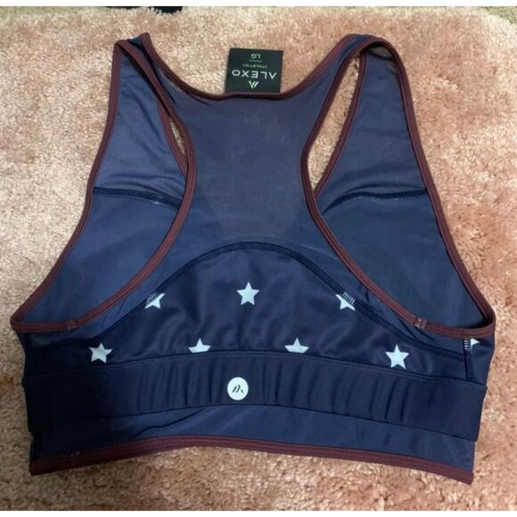 Alexo Athletica Freedom Bomber Jacket Set Stars Navy White Large Discontinued - Picture 3 of 4